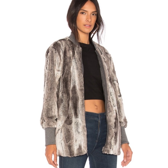 Splendid Jackets & Blazers - Splendid Gramercy Faux Fur Zip Front Jacket S